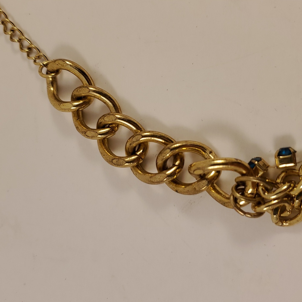 Betsy Johnson "The Eyes Have It" Gold & Blue Eye Pendant Necklace  (H&S) - Picture 7 of 7